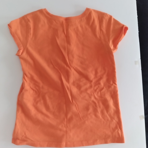 #123 Children's Place Girls Orange "Halloween Squad" Tee Shirt - Picture 6 of 8